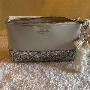 kate spade Cream and Silver Crossbody Bag